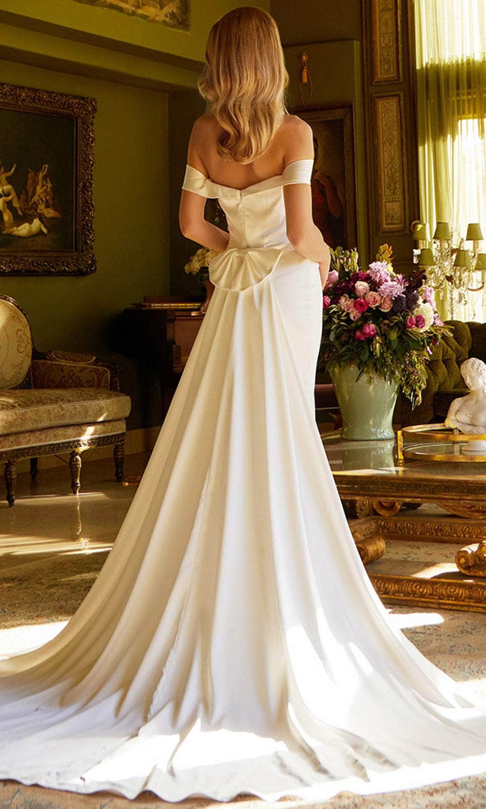 GLS by Gloria Bridal GL3545 - Draped Off Shoulder Bridal Gown Bridal Dresses