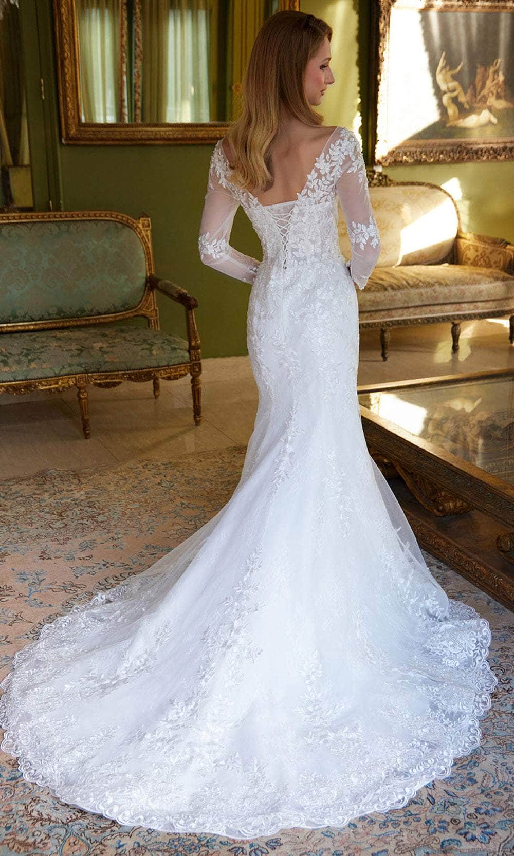 GLS by Gloria Bridal GL3605 - Long Sleeve Corset Bridal Gown Bridal Dresses