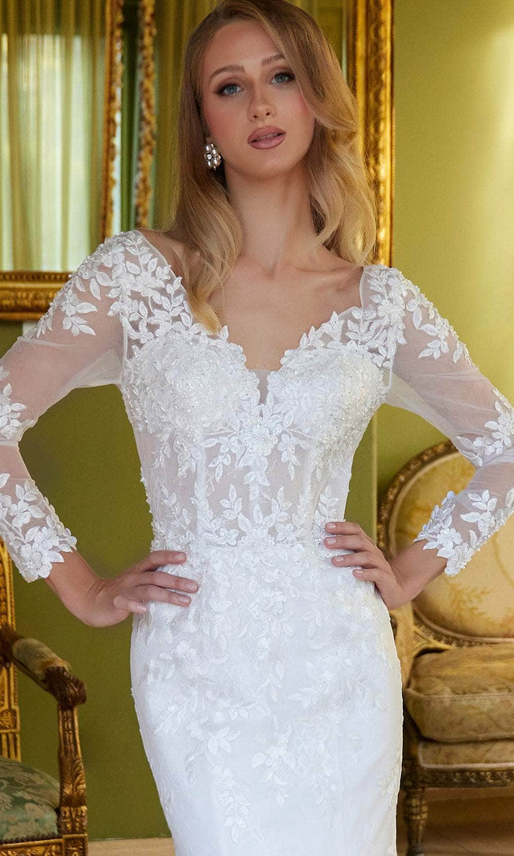 GLS by Gloria Bridal GL3605 - Long Sleeve Corset Bridal Gown Bridal Dresses
