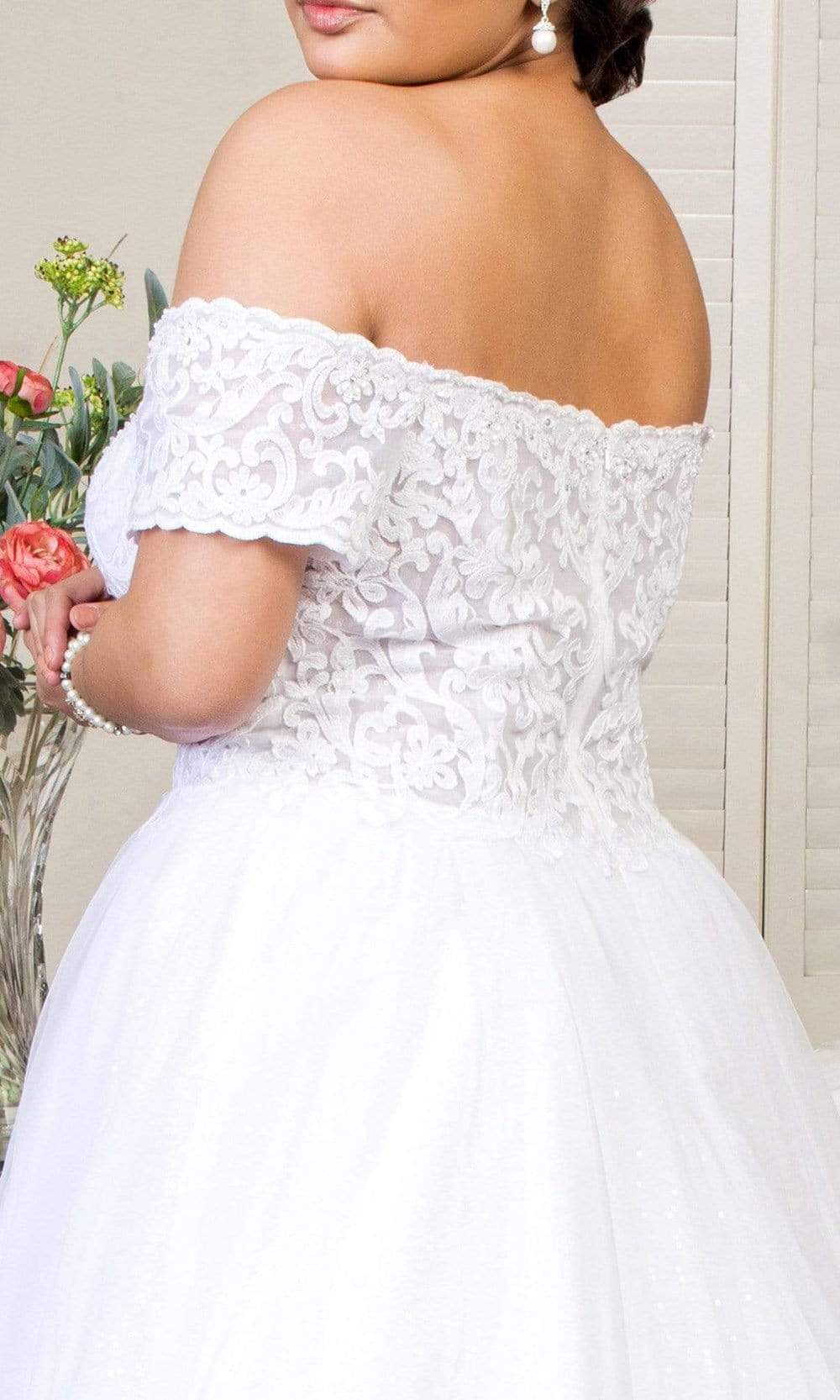 GLS by Gloria - GL1936 Off Shoulder A-Line Bridal Dress Wedding Dresses