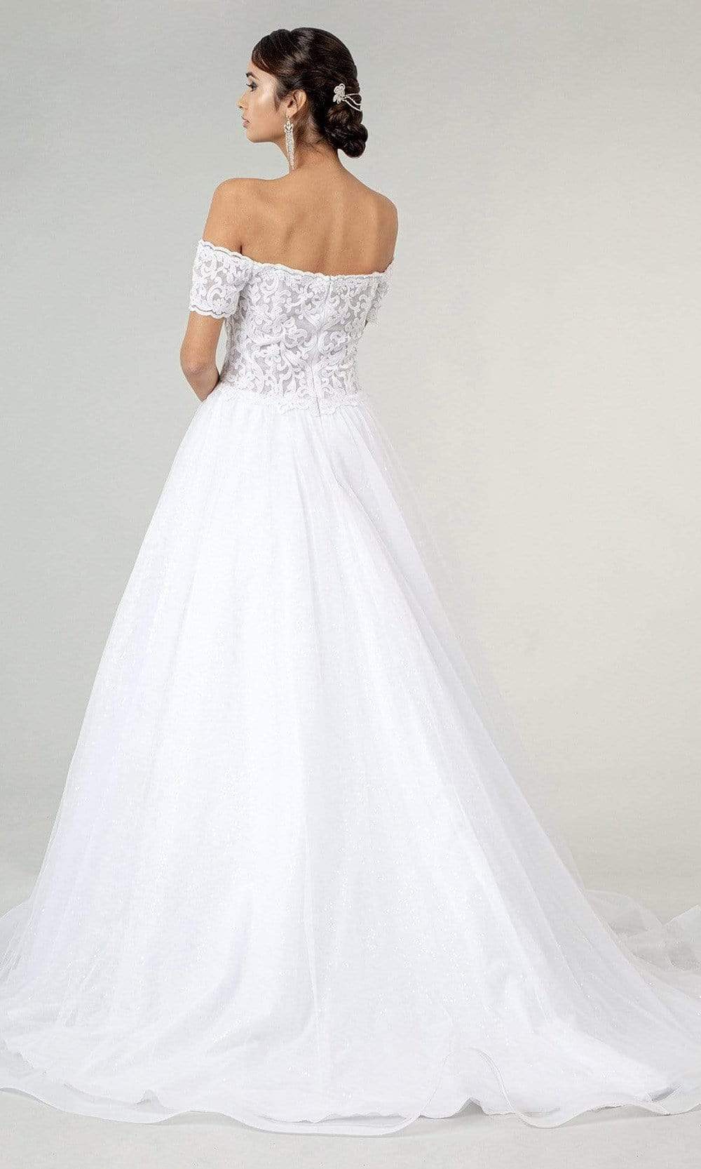 GLS by Gloria - GL1936 Off Shoulder A-Line Bridal Dress Wedding Dresses