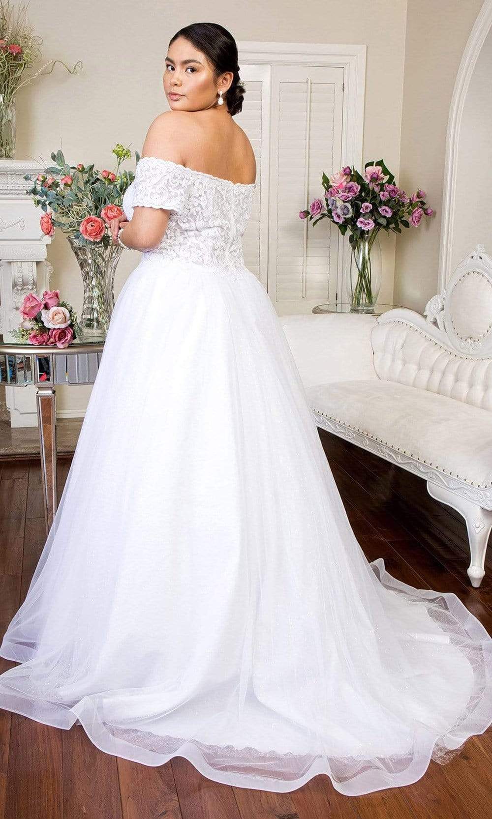 GLS by Gloria - GL1936 Off Shoulder A-Line Bridal Dress Wedding Dresses