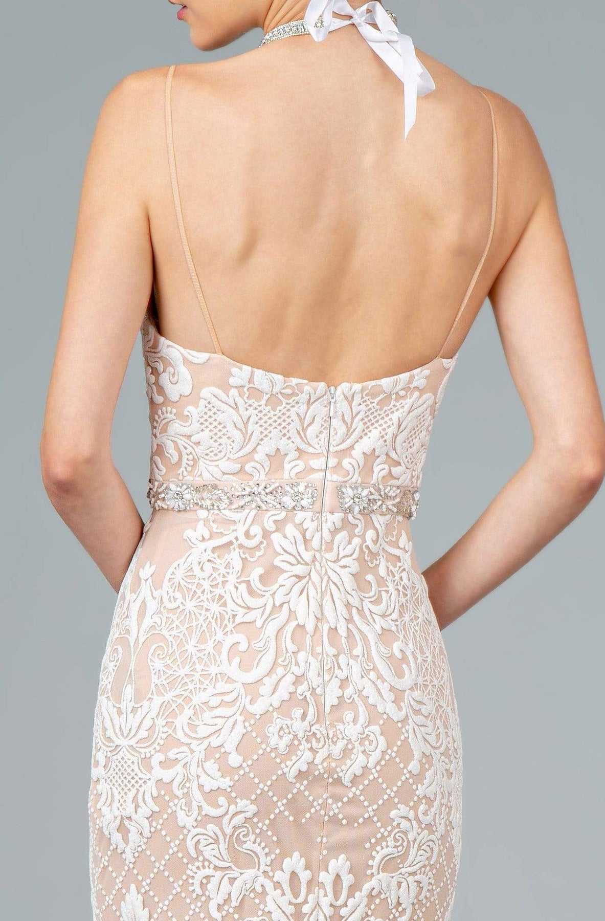 GLS by Gloria - GL2934 Embroidered V-Neck Mermaid Gown Evening Dresses