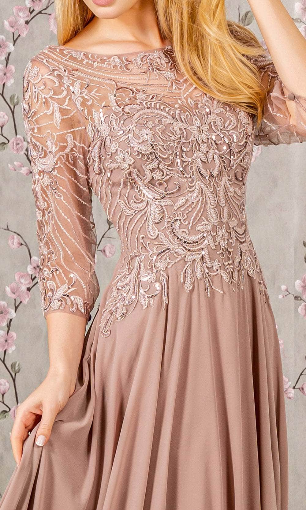 GLS by Gloria GL3446 - Sequin Embroidery Formal Dress Special Occasion Dress