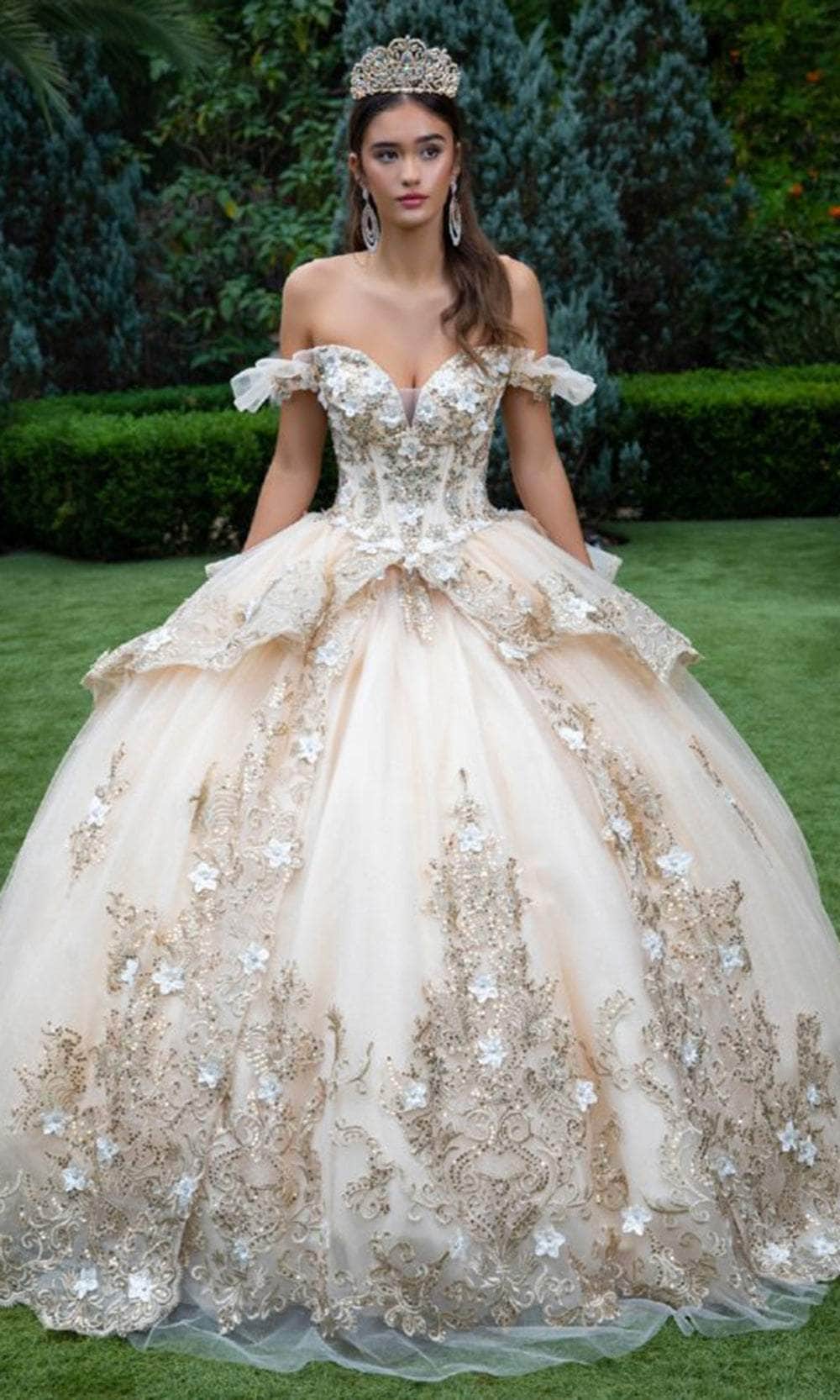quinceanera dresses with corset Off Shoulder Corset Quinceanera Dress by Rachel Allan RQ3122