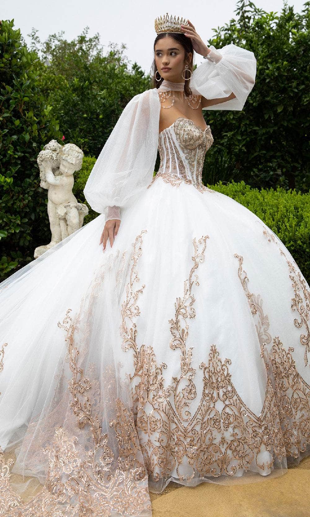 GLS by Gloria GL3578 - Sweetheart Bolero Tulle Ballgown Quinceanera Dresses