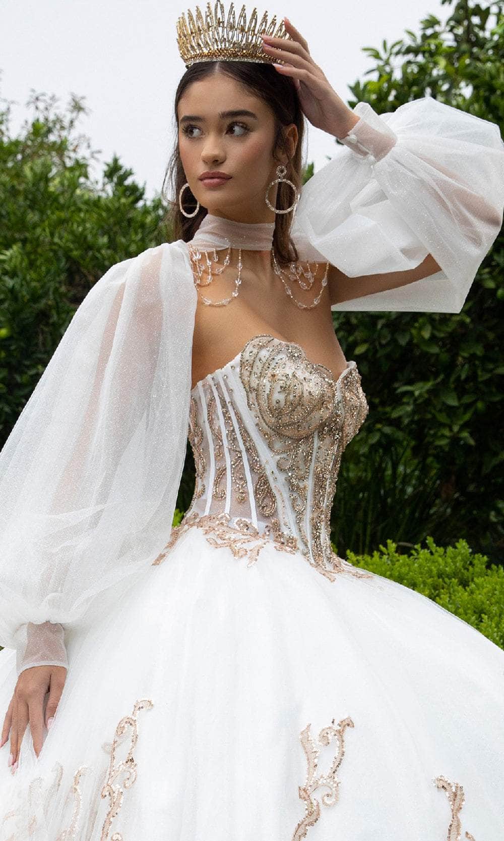 GLS by Gloria GL3578 - Sweetheart Bolero Tulle Ballgown Quinceanera Dresses