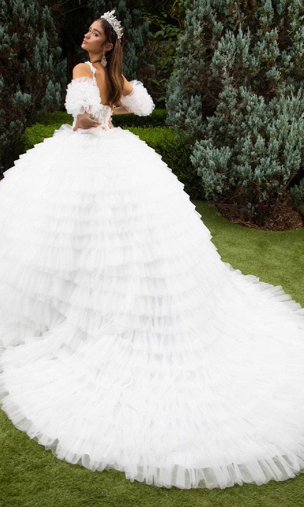 GLS by Gloria GL3610 - Sleeveless Appliqued Ruffle Ballgown Quinceanera Dresses