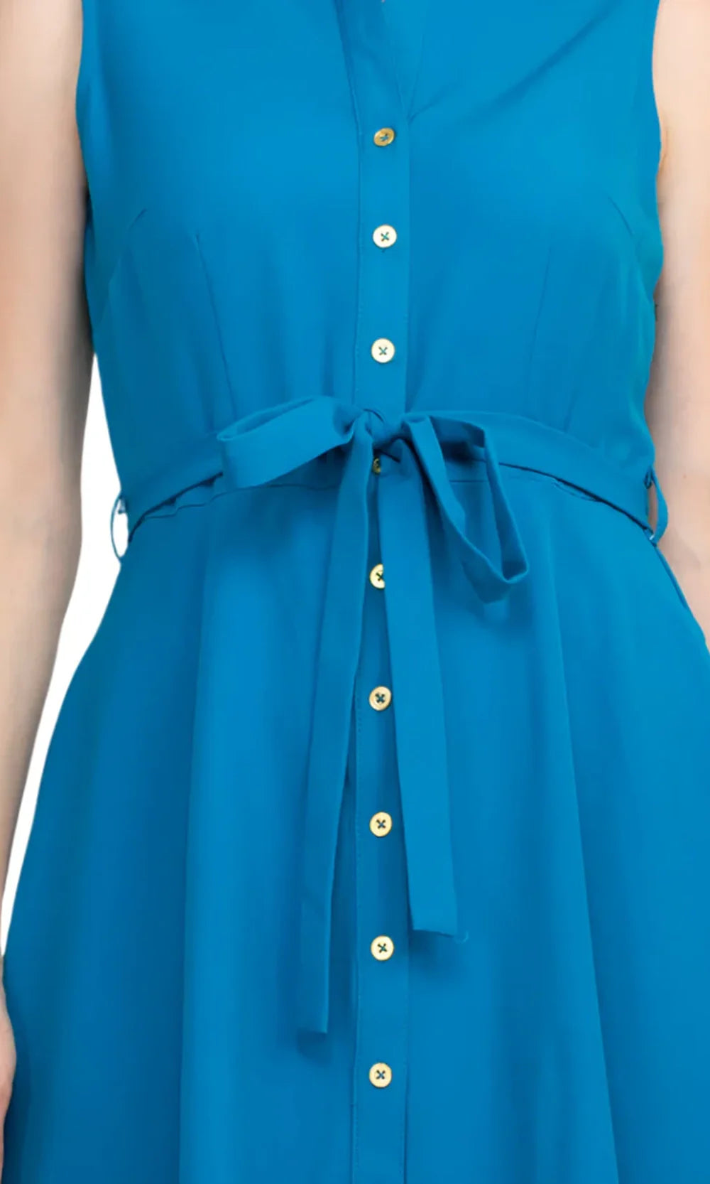 Sharagano HW3S196297 - Button Front Collared Knee-Length Dress Homecoming Dresses