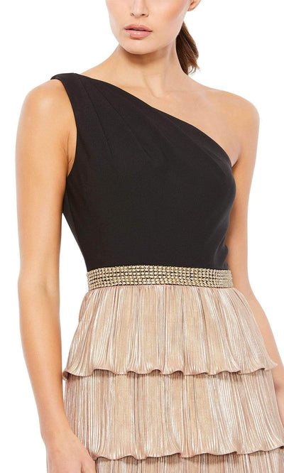 Ieena Duggal - 26541 One Shoulder Tiered Skirt Dress Evening Dresses