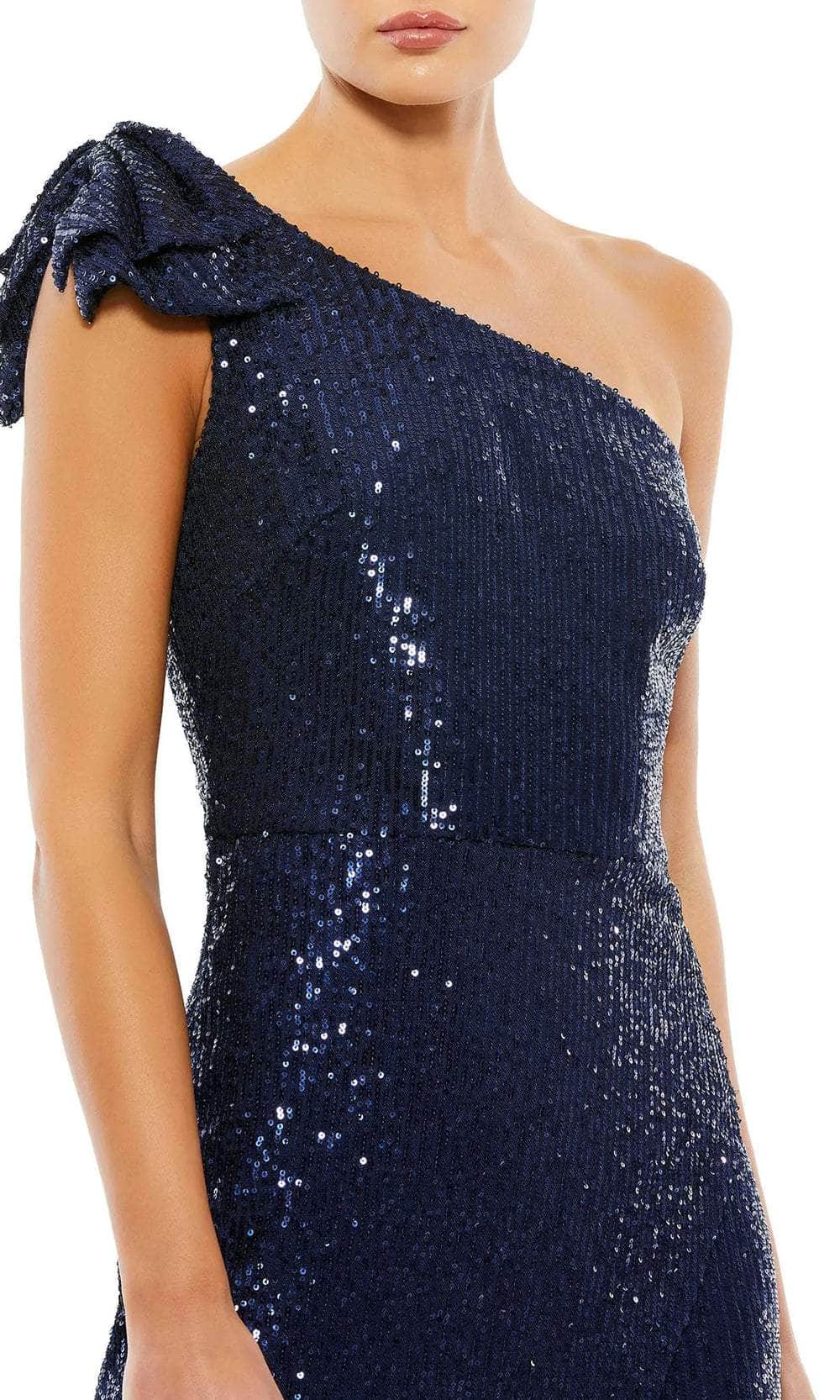 Ieena Duggal 26689 - Sequined Bow Detail Midi Dress Prom Dresses