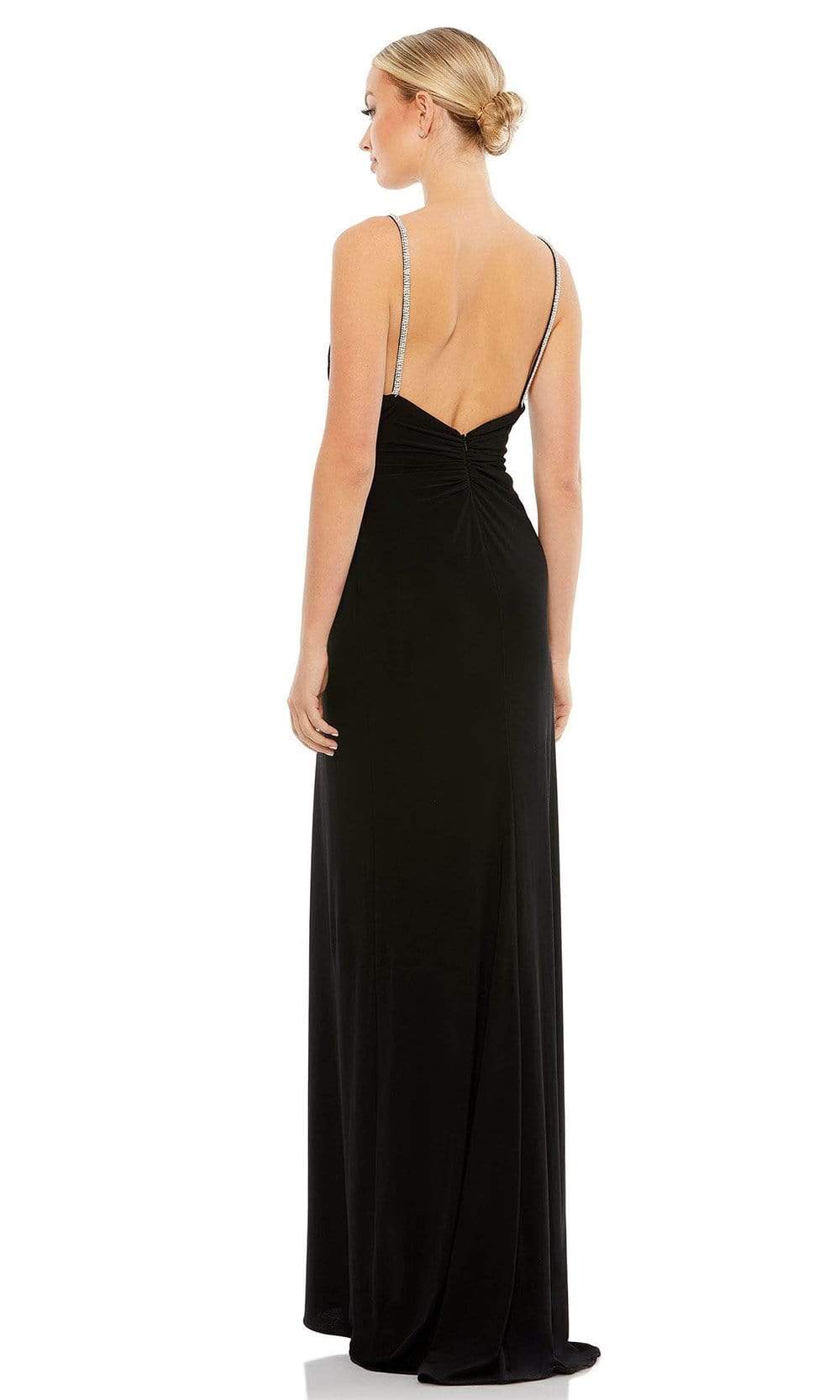 Ieena Duggal - 26695 Embellished Strap Wrap Gown Special Occasion Dress