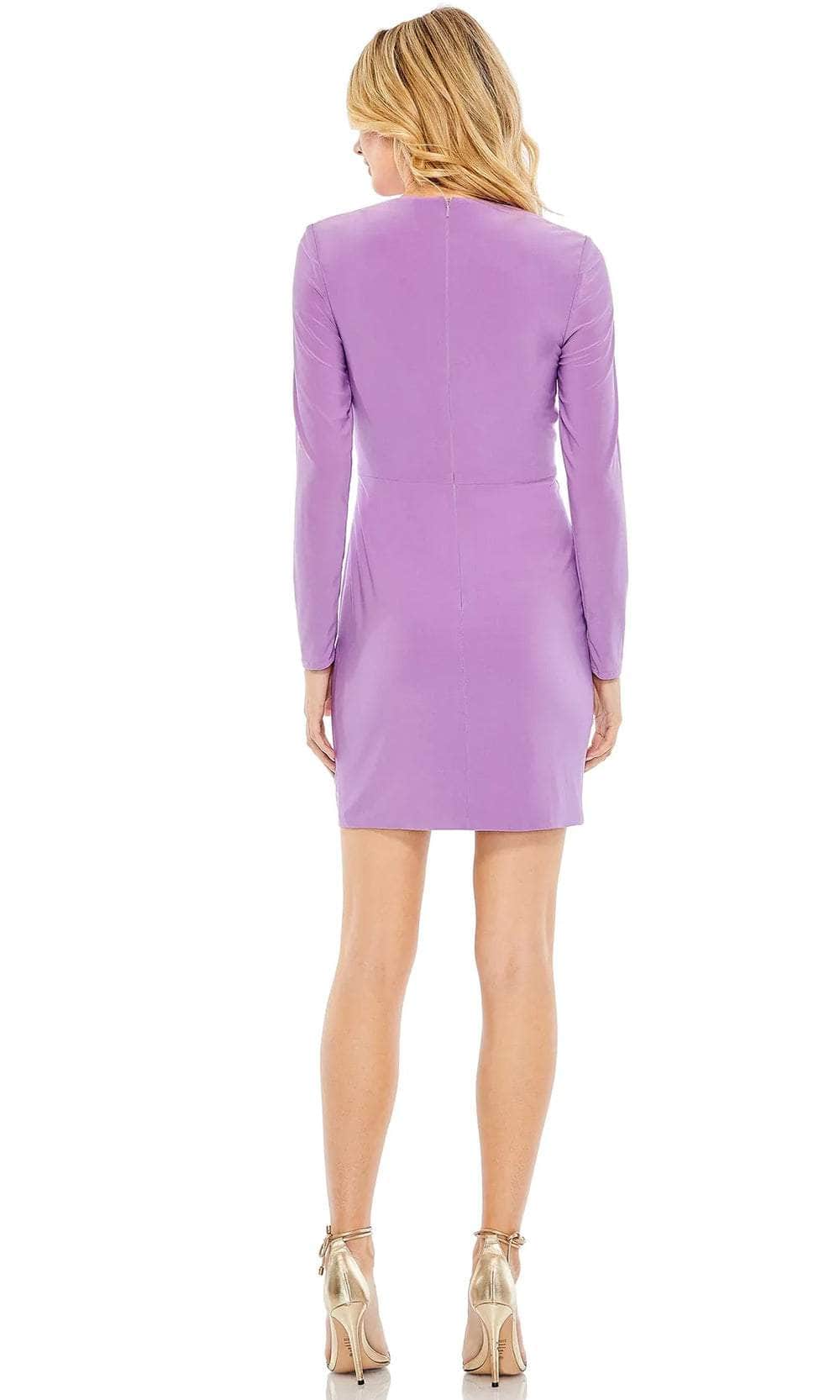Ieena Duggal 27041 - Plunging Neckline Long Sleeve Cocktail Dress Cocktail Dresses