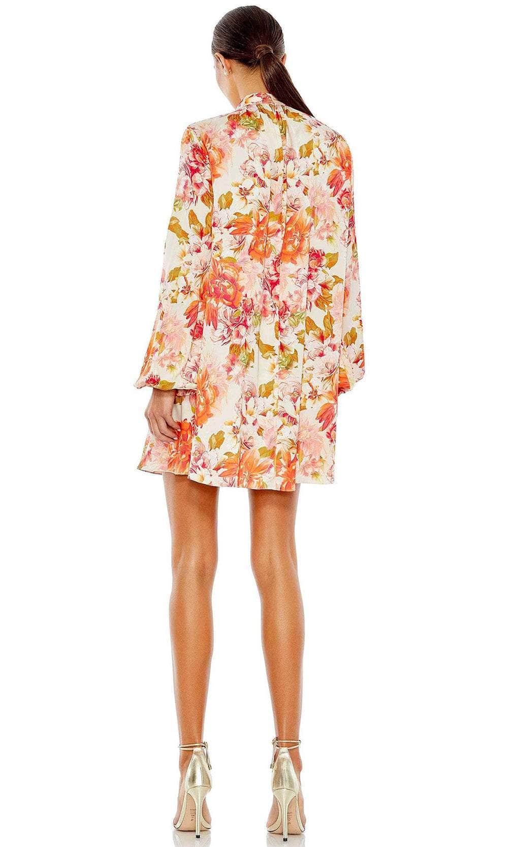 Ieena Duggal 55634 - Bishop Long Sleeve High Neck Short Dress Special Occasion Dress