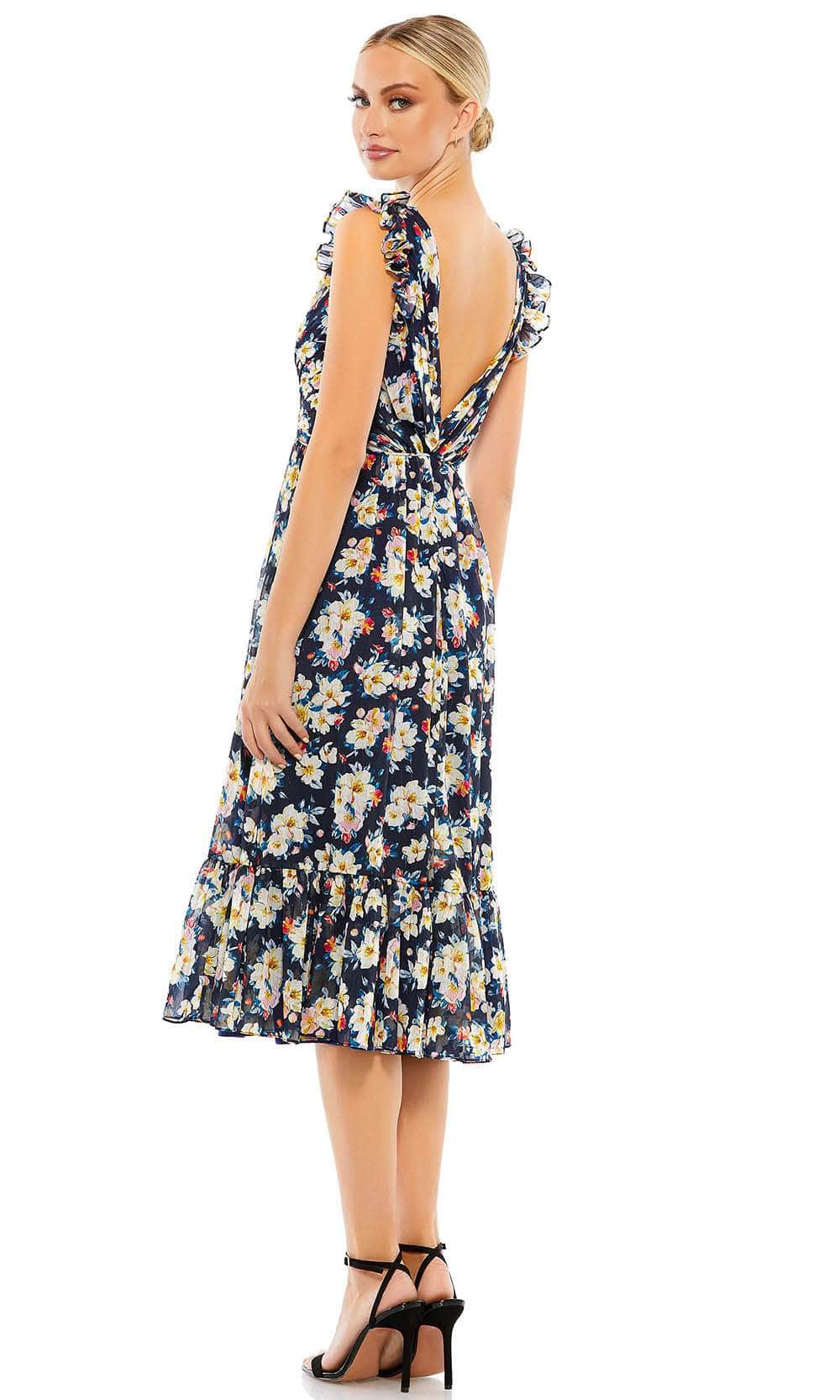 Ieena Duggal 55665 - Ruffle Trimmed Floral Cocktail Dress Special Occasion Dress