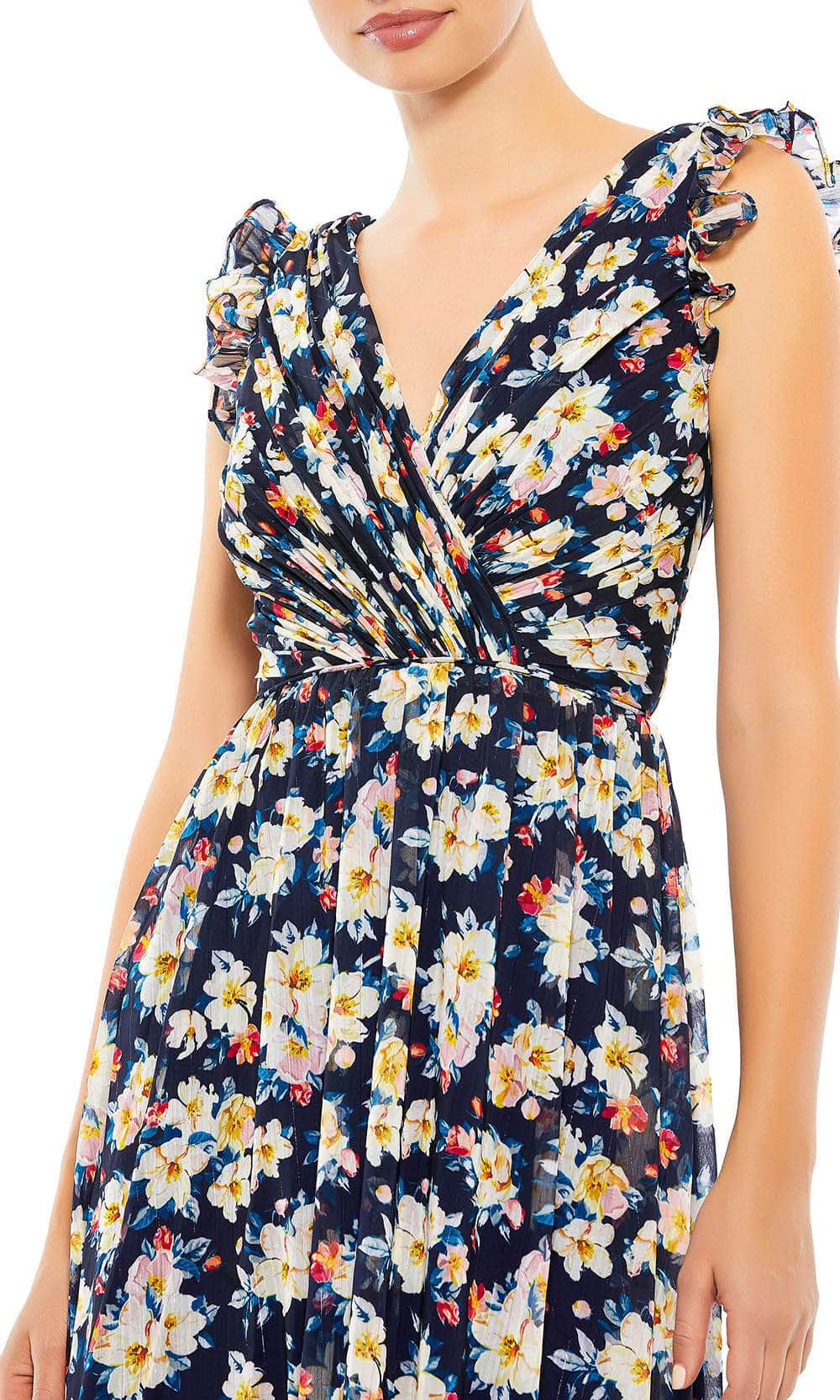 Ieena Duggal 55665 - Ruffle Trimmed Floral Cocktail Dress Special Occasion Dress