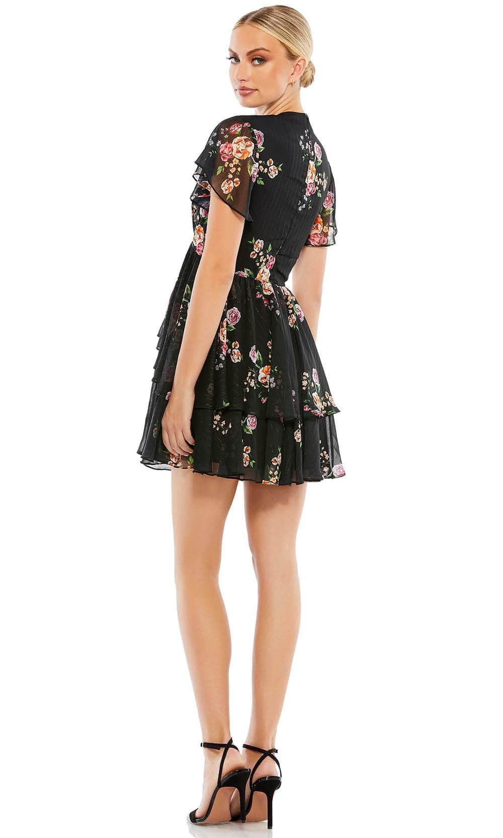 Ieena Duggal 55673 - Ruffled Plunging V-neck Short Dress Special Occasion Dress