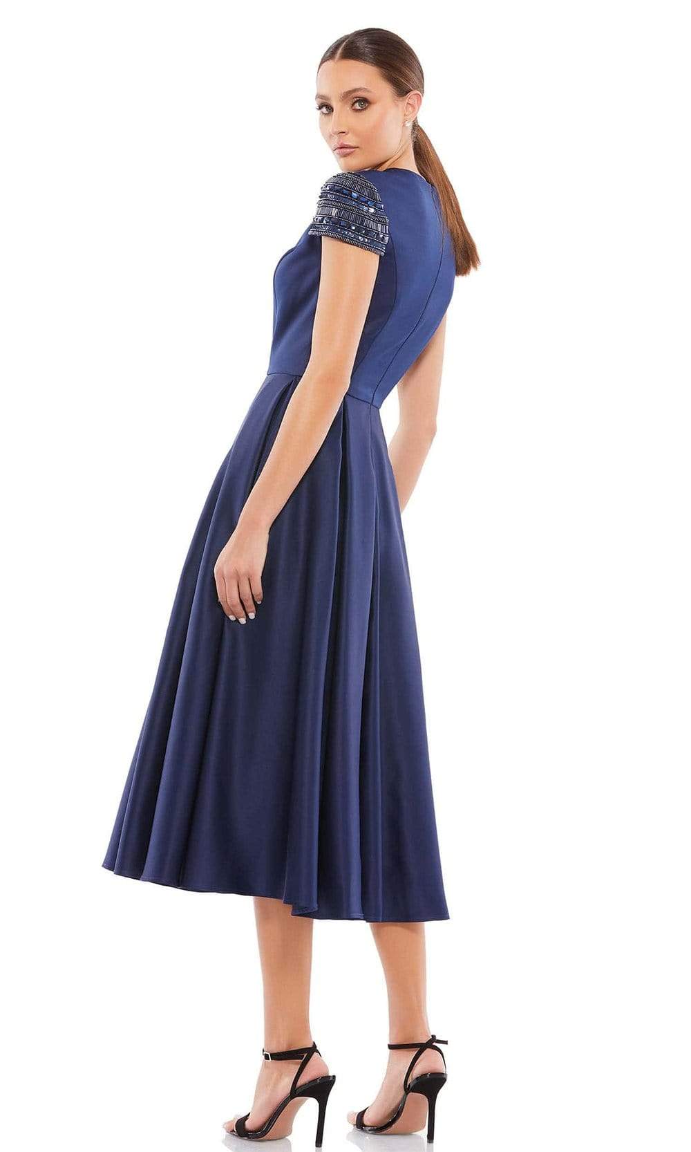 Ieena Duggal - 55699 Jewel Box-Pleated A-Line Dress Mother of the Bride Dresess