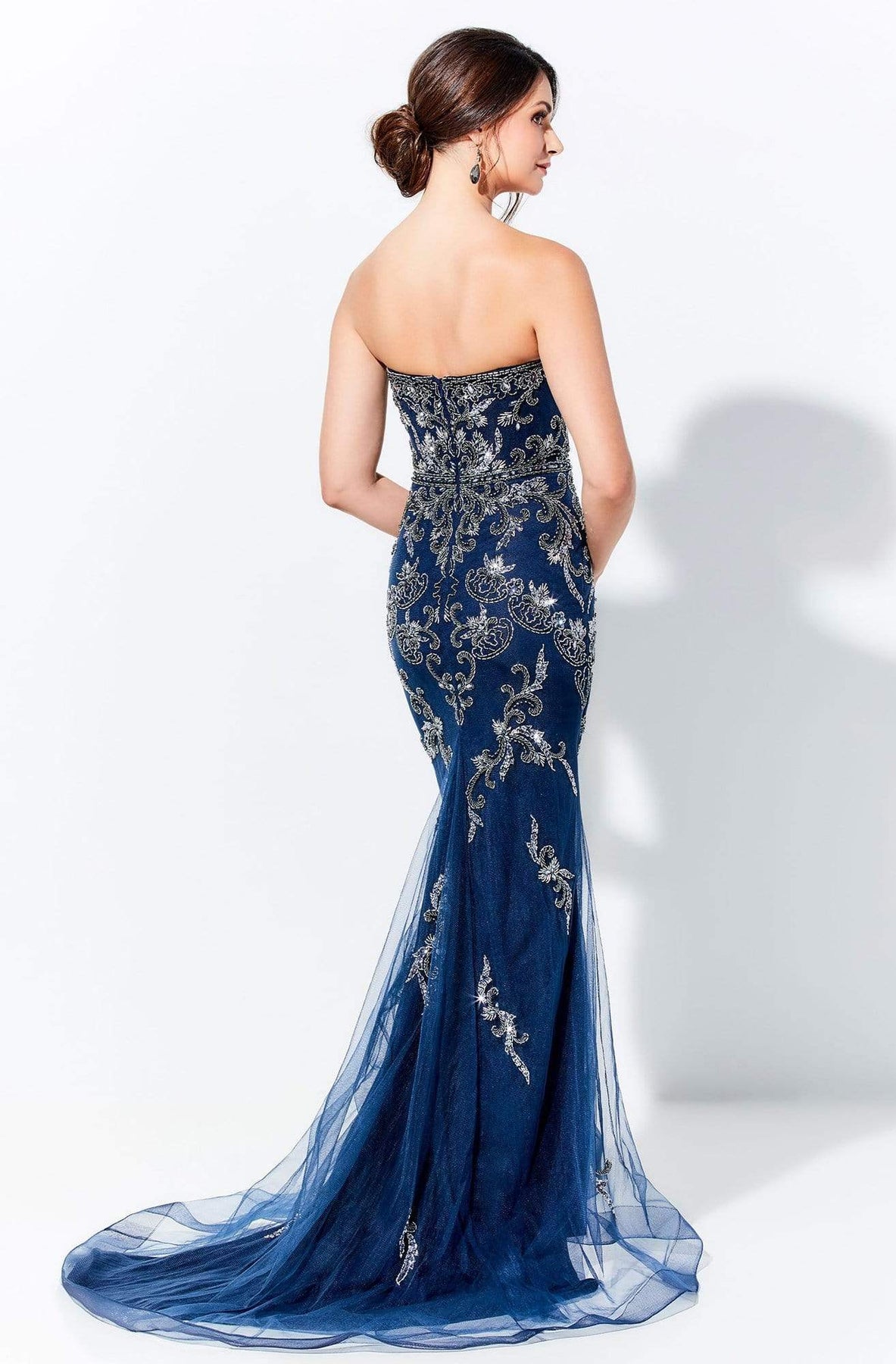 Ivonne D by Mon Cheri - 120D06 Strapless Straight Across Long Dress Evening Dresses