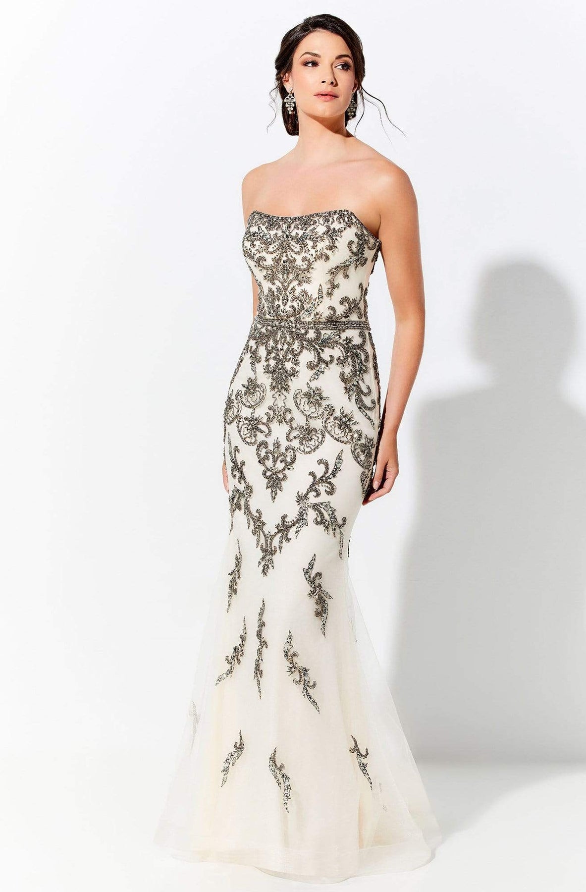 Ivonne D by Mon Cheri - 120D06 Strapless Straight Across Long Dress Evening Dresses