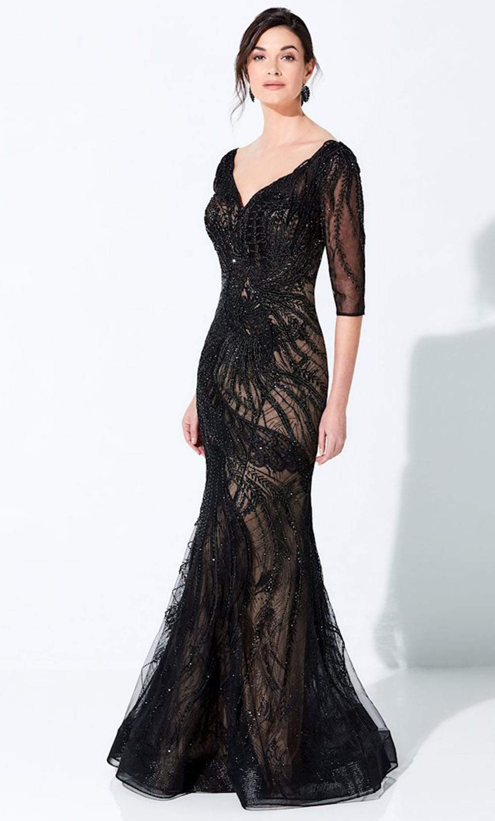 Ivonne D by Mon Cheri - 220D36 Sleeveless Embroidered Gown Mother of the Bride Dresses