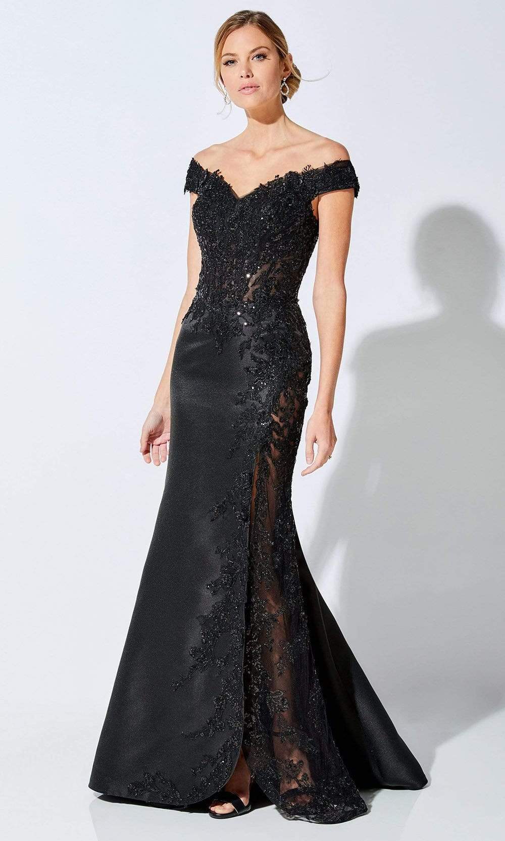 Ivonne D by Mon Cheri - Off Shoulder A-Line Evening Dress Mother of the Bride Dresses
