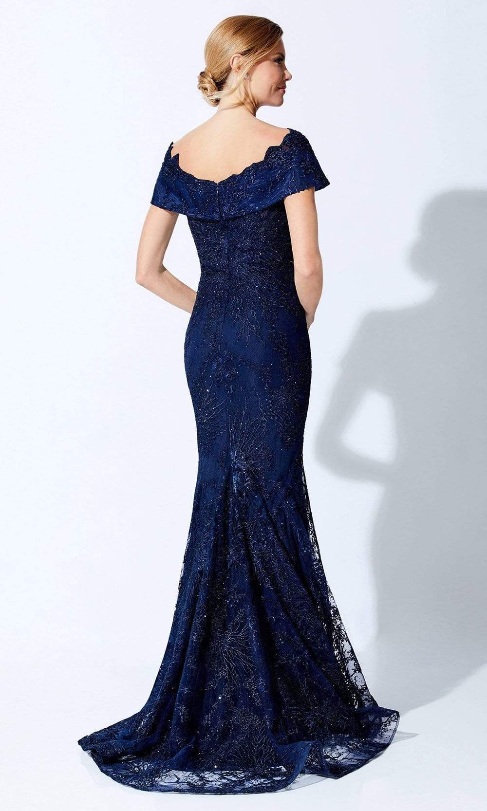 Ivonne D by Mon Cheri - Wide V-Neck Beaded Evening Dress Mother of the Bride Dresses