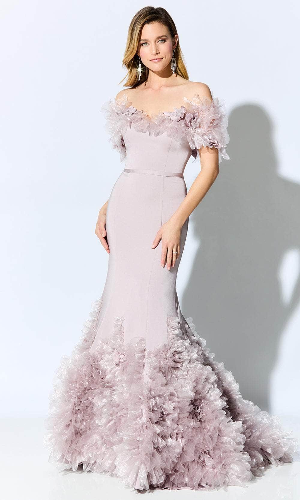 Ivonne D for Mon Cheri ID909 - Tulle Appliqued Formal Gown Special Occasion Dress 4 / Lilac