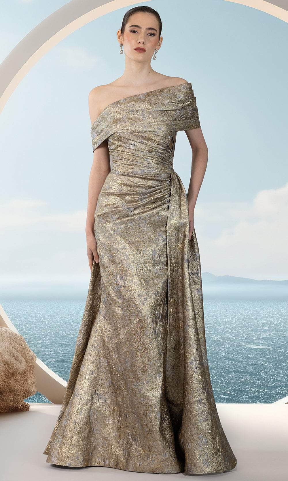 Janique 251020 - Multi-Style Metallic Gown Mother of the Bride Dresses