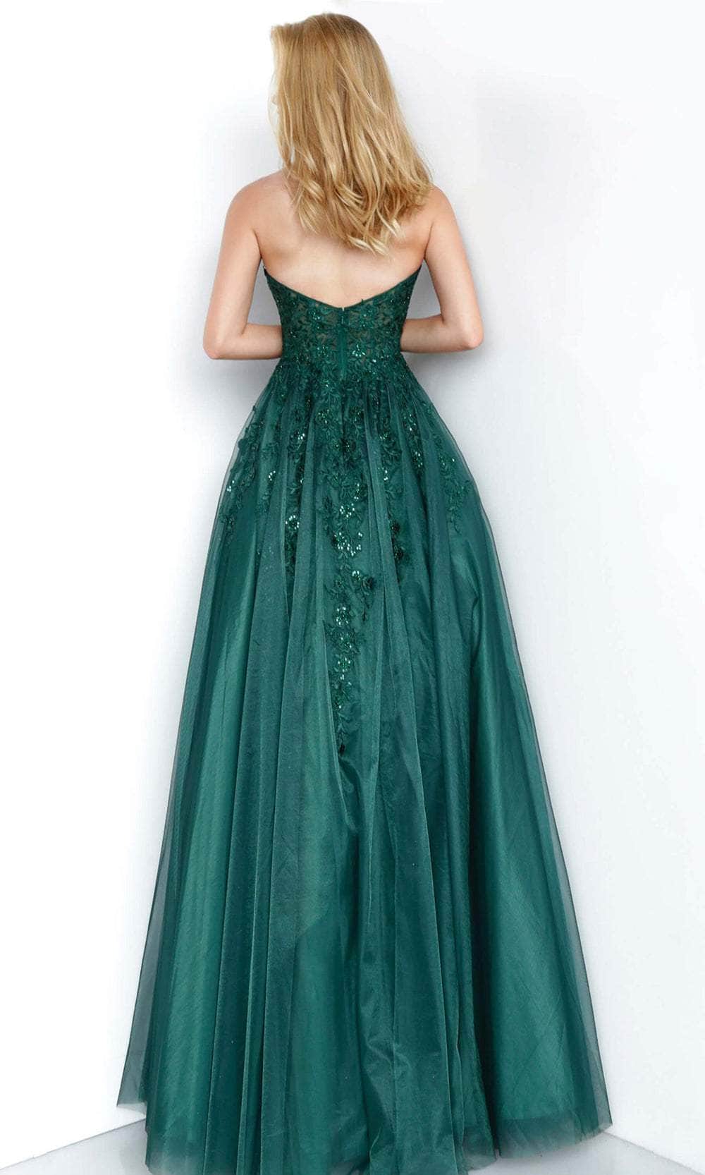 Jovani 00915 - Strapless Embroidered Prom Dress Prom Dresses