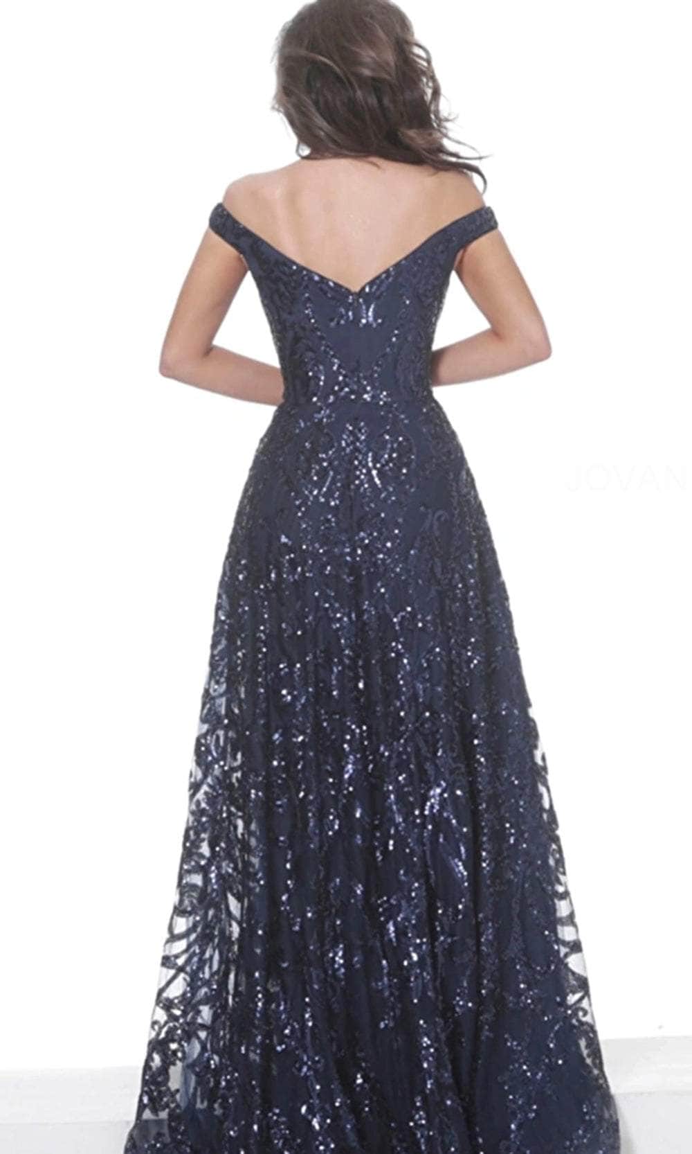 Jovani 02932 - Off Shoulder Sequin Evening Dress Evening Dresses