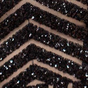 Jovani - 06016 One Shoulder Chevron Sequin Cocktail Dress Homecoming Dresses