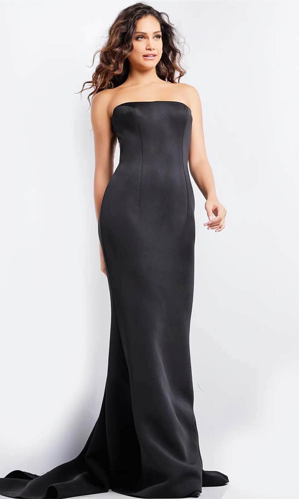 Jovani 07427 - Strapless Prom Gown - Black / 10 Jovani 07427 - Strapless Prom Gown - Black / 10