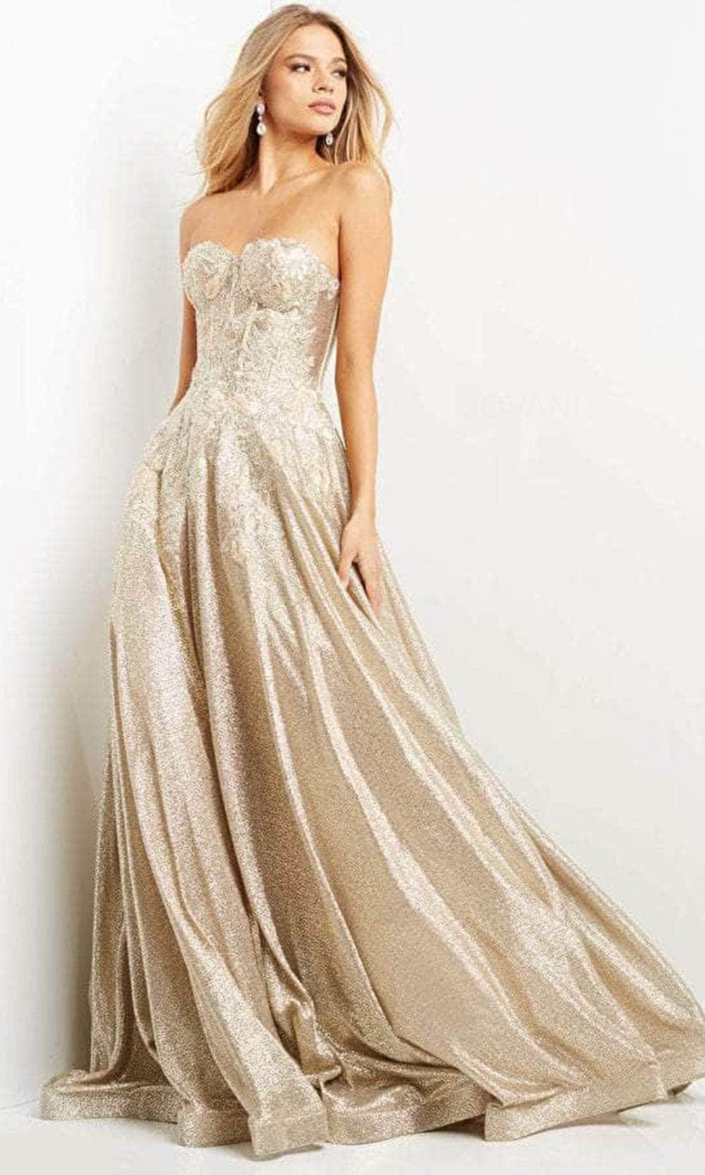 Jovani 07497 - Strapless Sweetheart Neck Evening Gown Prom Dresses