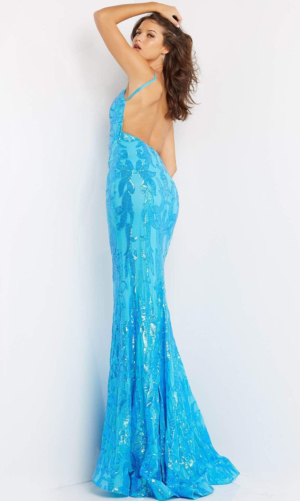 Jovani - 07784 Long Pattern Sequin Gown Special Occasion Dress