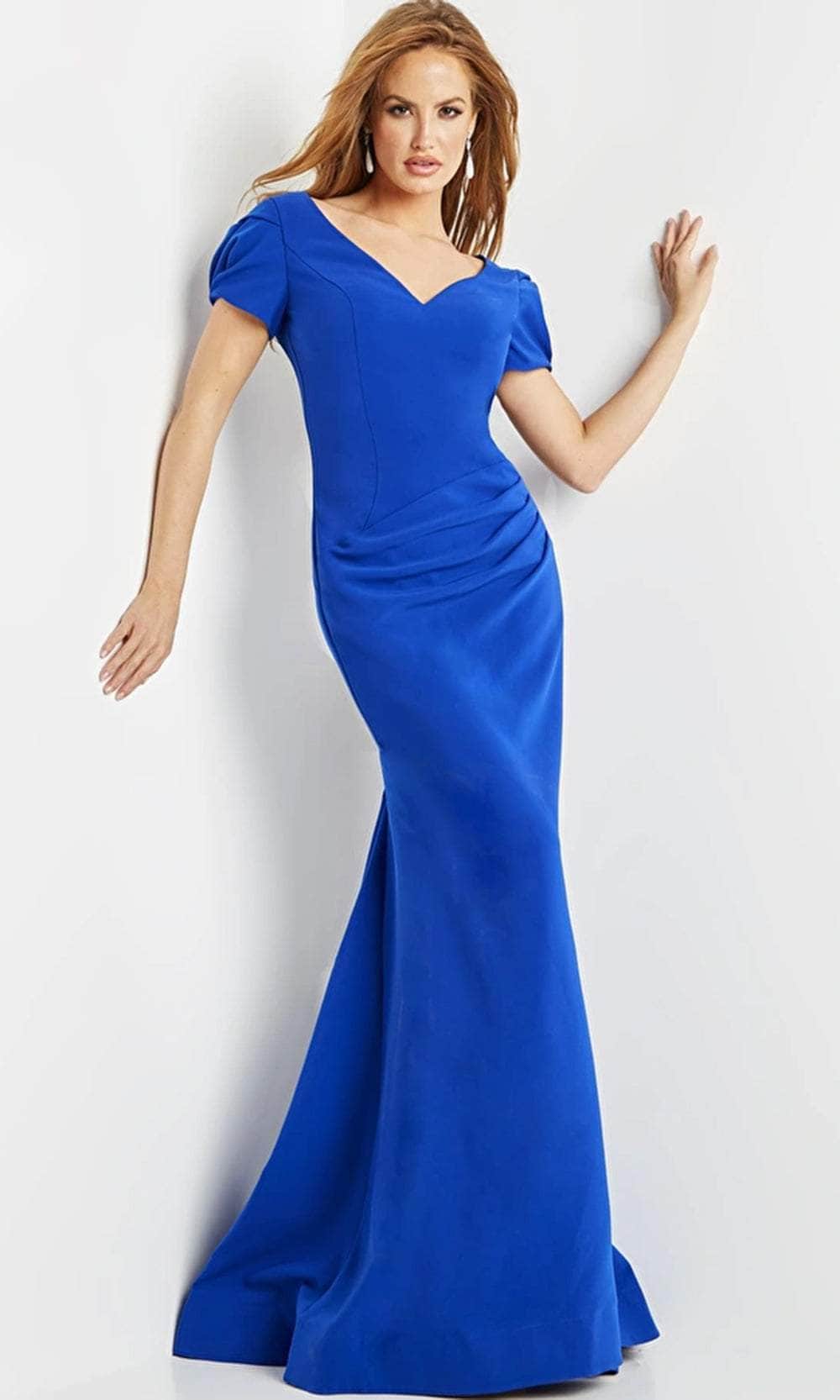 Jovani 07802 - V-Neck Sheath Evening Gown Evening Dresses