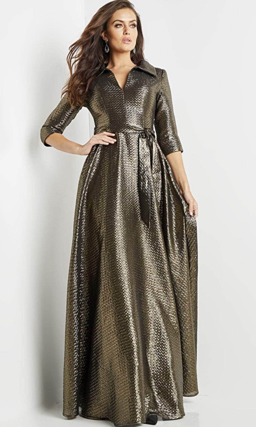 Jovani 08388 - Long Sleeve A Line Evening Gown Evening Dresses