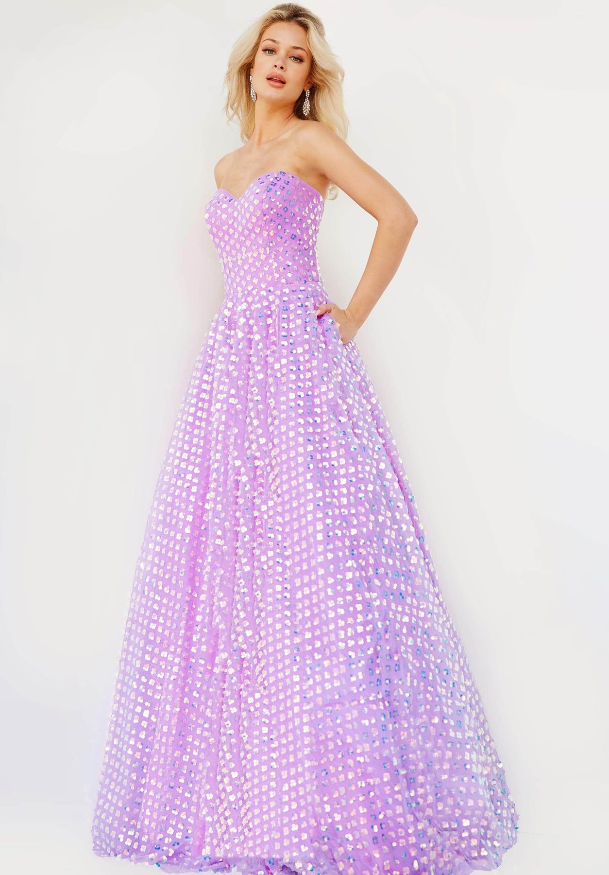 Jovani 08605 - Clover Sequin A-Line Prom Dress Prom Dresses