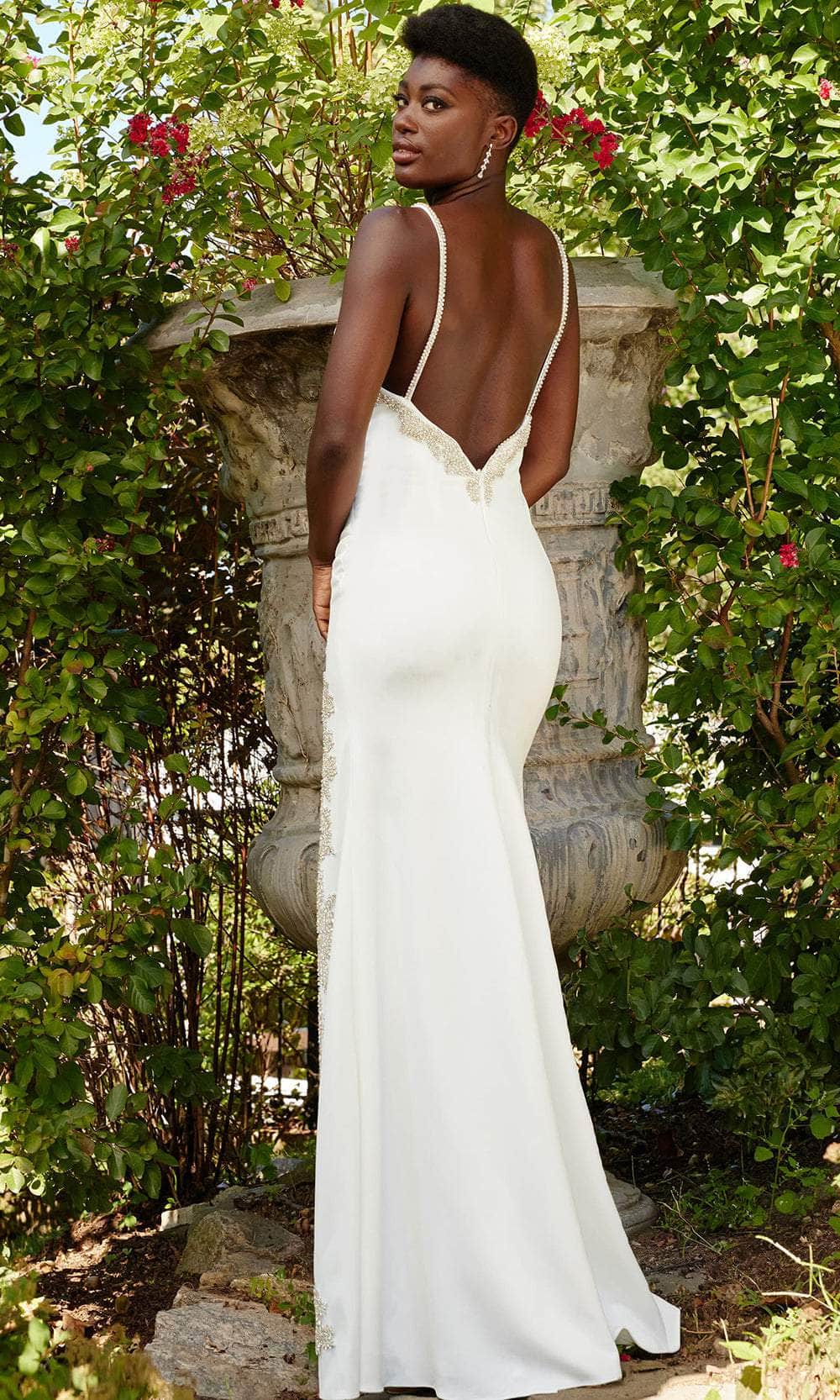 Jovani 09009 - Jeweled Open Back Prom Dress Prom Dresses