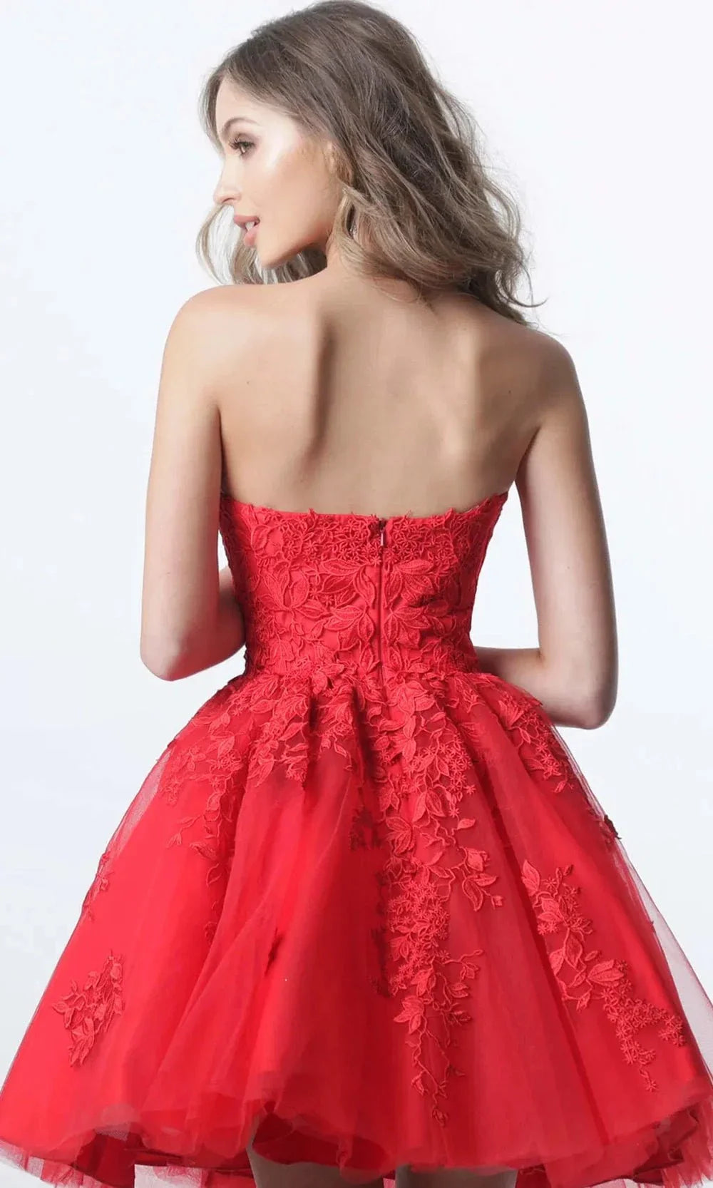 Jovani 1830 - Semi-Sweetheart Embroidered Short Dress Cocktail Dresses