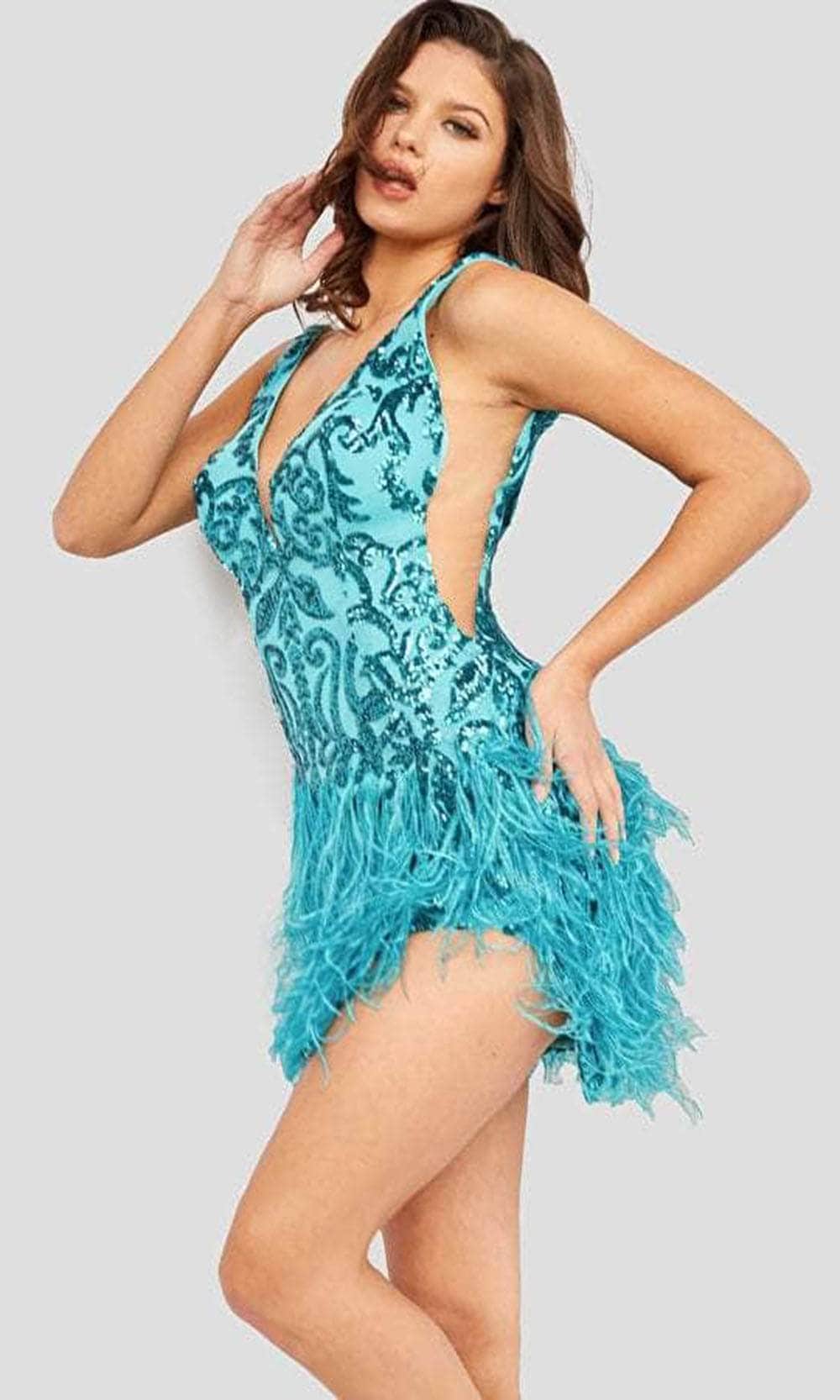 Jovani 23103 - Sequin Embellished Sleeveless Cocktail Dress Special Occasion Dress