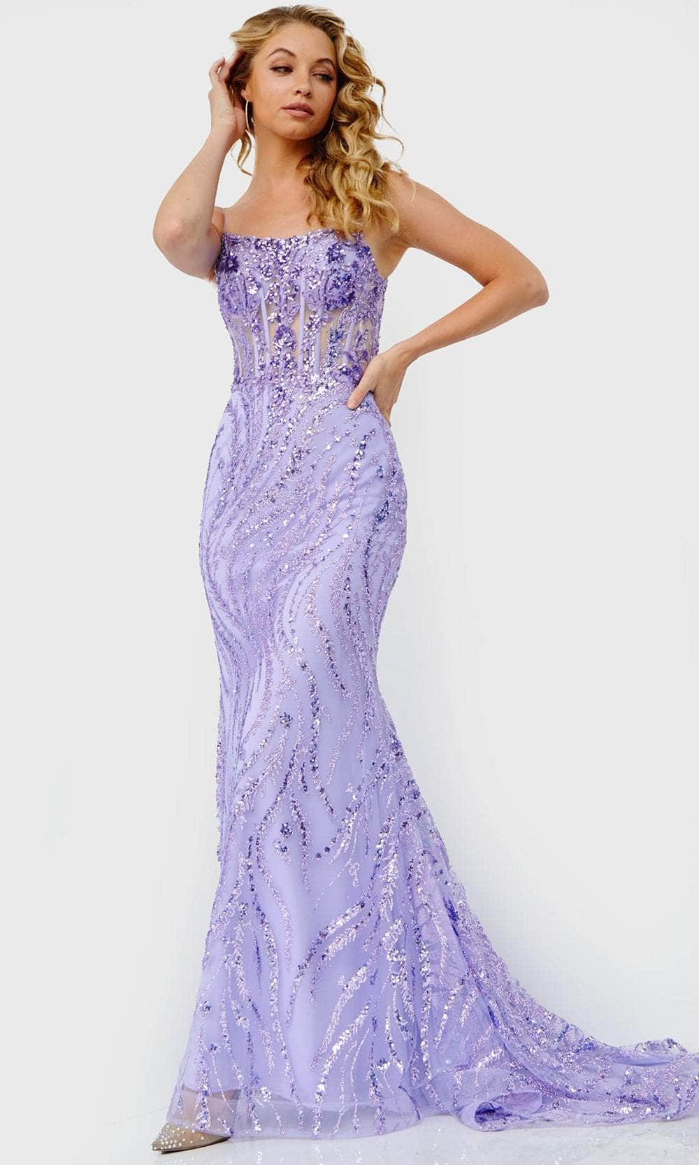 Jovani 23250 - Corset Mermaid Prom Dress Prom Dresses 00 / Lilac