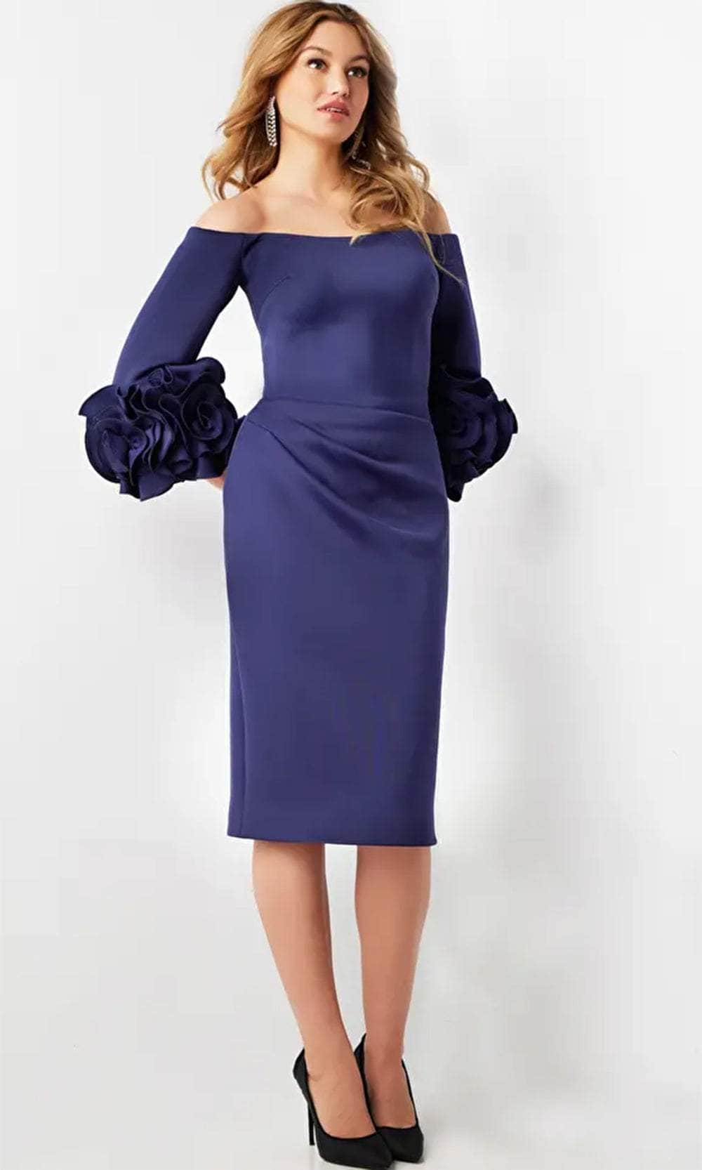 Jovani 23717 - Off-Shoulder Quarter Sleeve Formal Dress 12 / White - Shop Jovani Dresses On Couture Candy at CoutureCandy.com Jovani 23717 - Off-Shoulder Quarter Sleeve Formal Dress 12 / White - Shop Jovani Dresses On Couture Candy at CoutureCandy.com