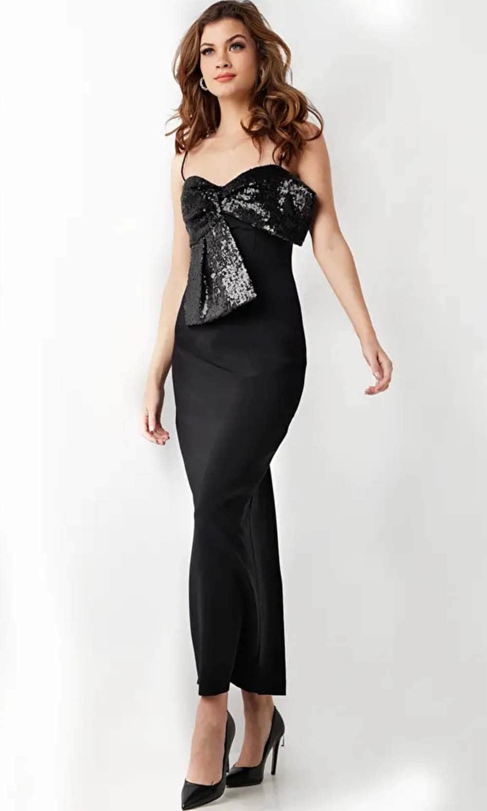 calf length fitted dresses Pink Bridesmaid Dresses Women's Elegant Off-the-Shoulder Sheath/Column Sleeveless Tea-Length Silk Satin Formal Evening Party Gowns main image 0