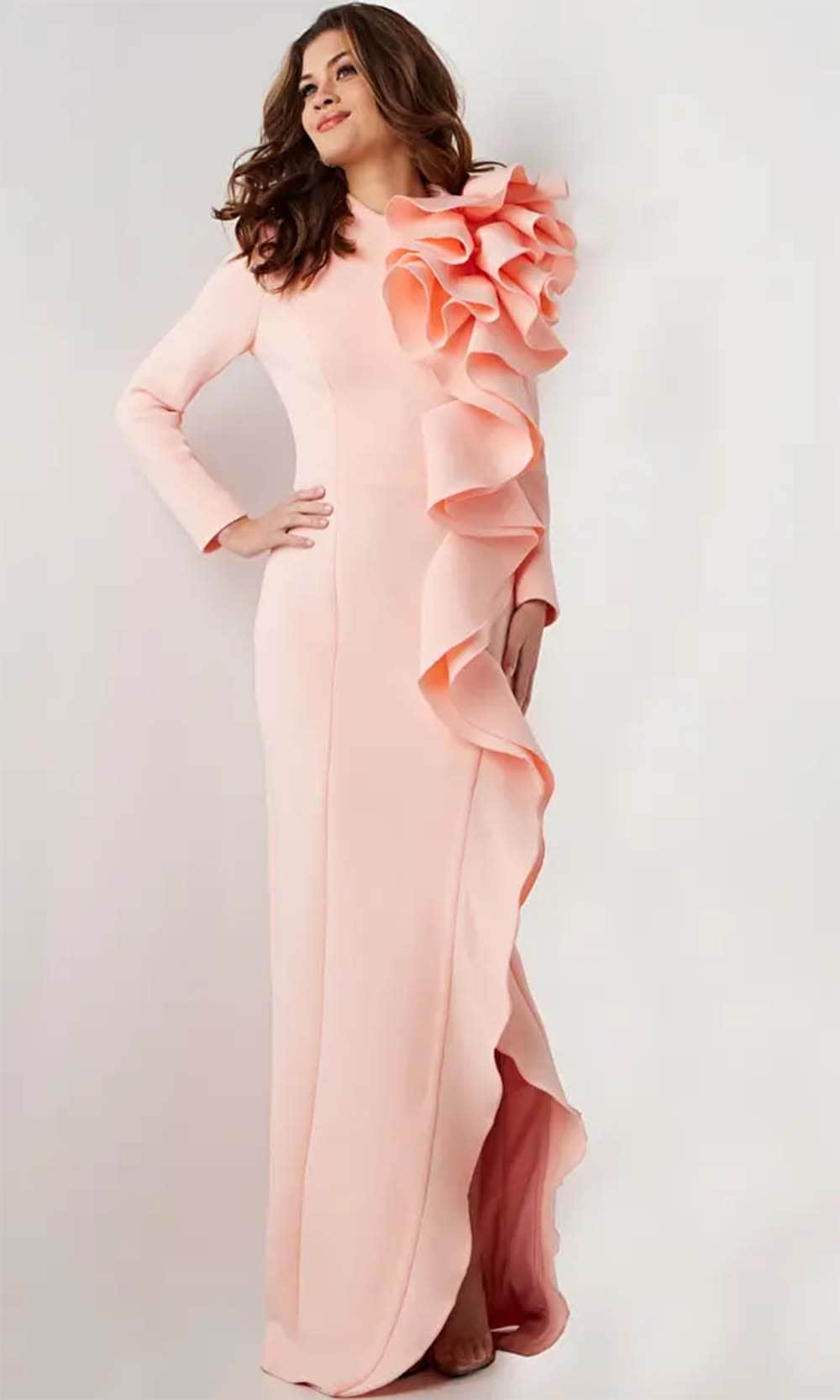 Jovani 26126 - Long Sleeve Jewel Neck Dress Evening  Dresses