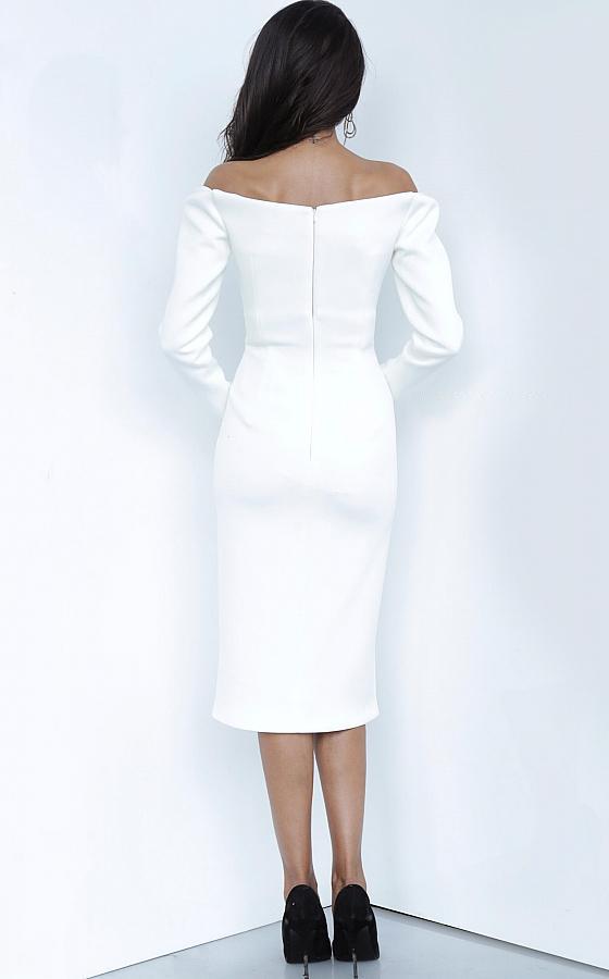 Jovani - 3570 Off-Shoulder Long Sleeves Dress Wedding Guest