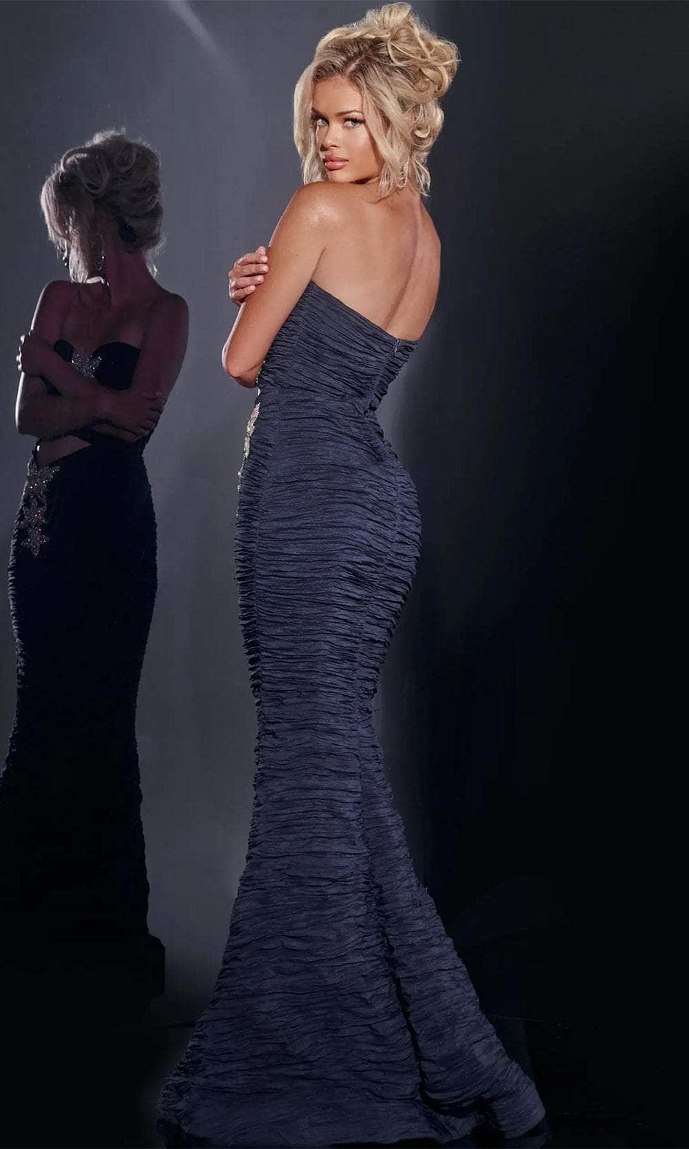 Jovani 40174 - Ruched Cutout Prom Dress Prom Dresses