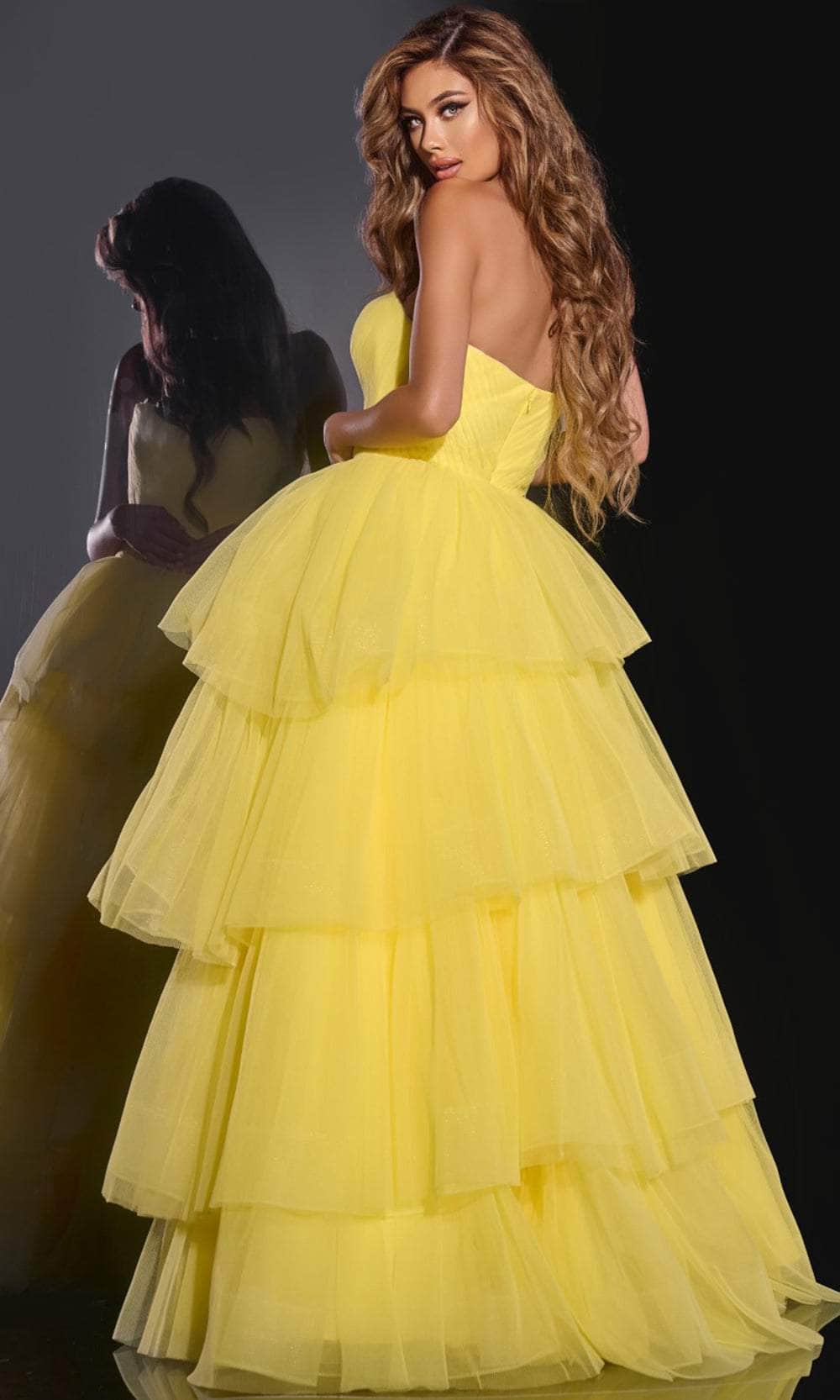 Jovani 40394 - Strapless Tiered Ballgown Prom Dresses