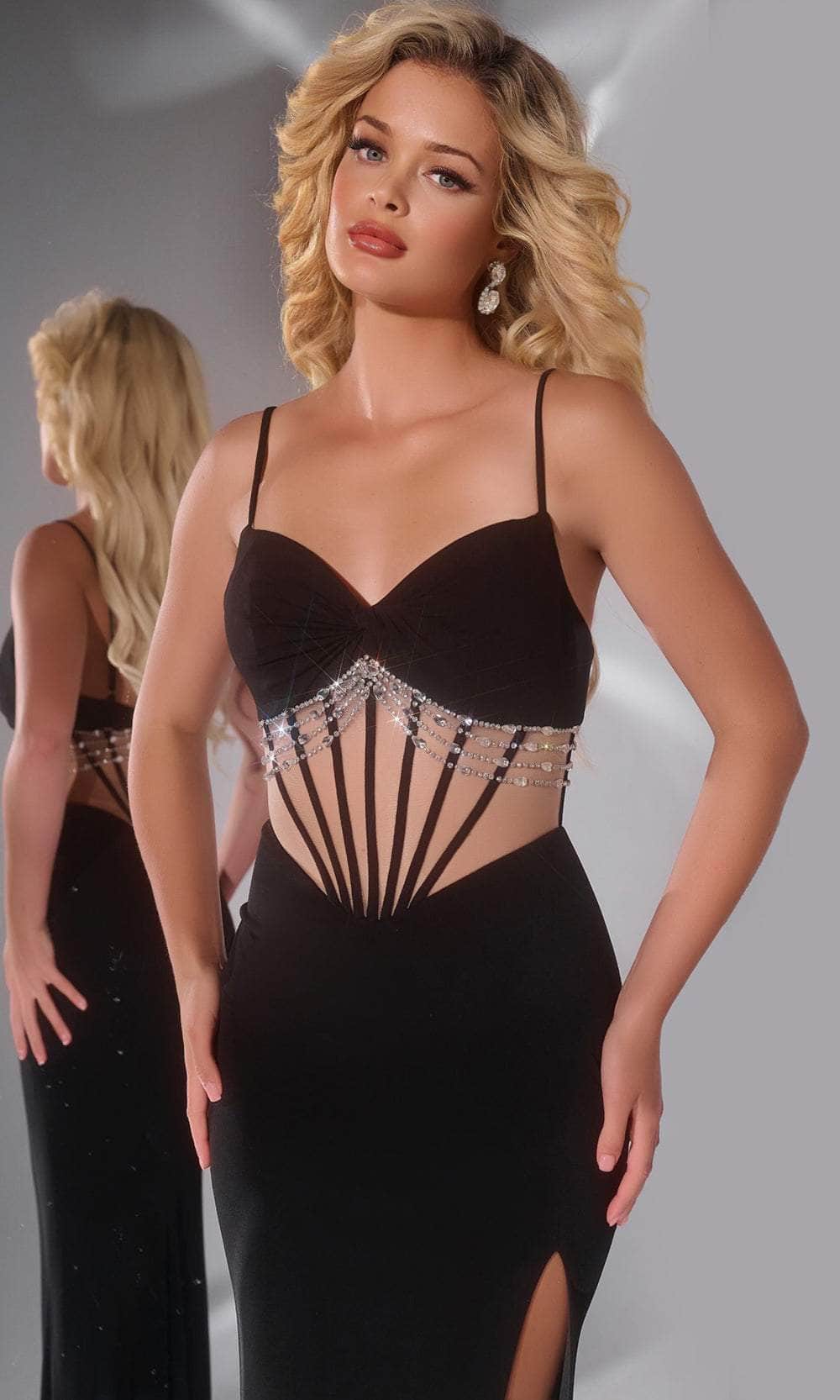 Jovani 42758 - Sheer Sheath Evening Gown Prom Dresses