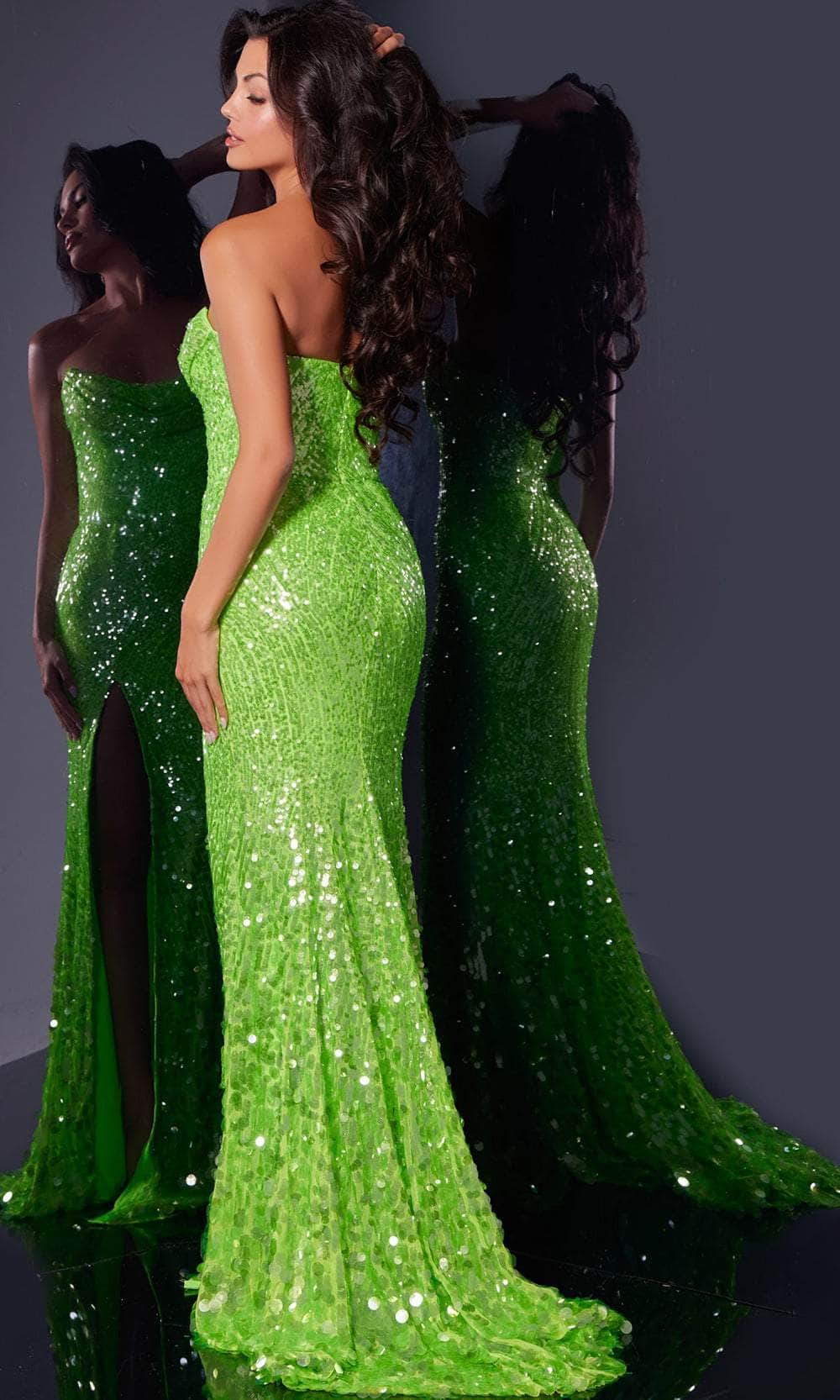 Jovani 43338 - Sequin High Slit Prom Dress Prom Dresses